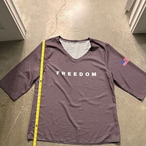 Freedom Graphic V-Neck Shirt